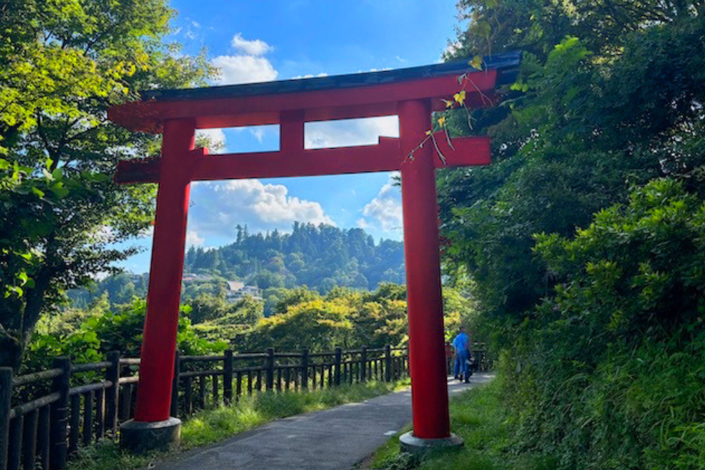 武蔵御嶽神社の赤い鳥居