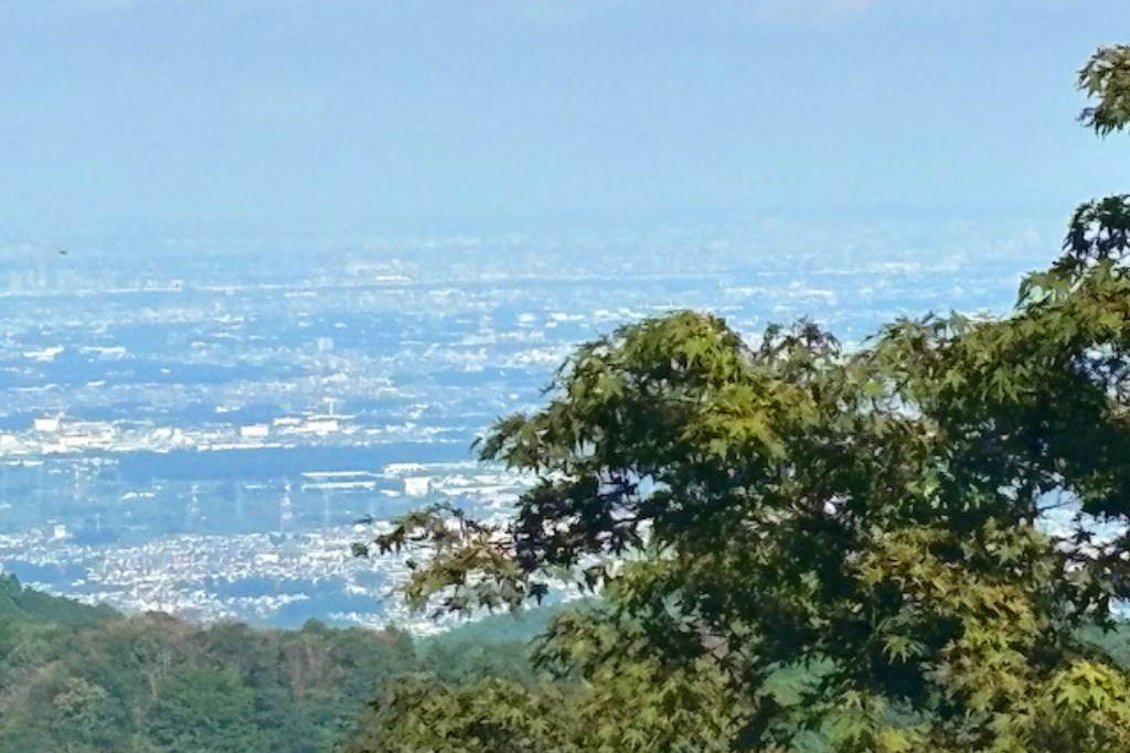 武蔵御嶽神社の眼下には関東平野が広がります